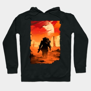 Marine Trekking on Mars - Scifi Hoodie